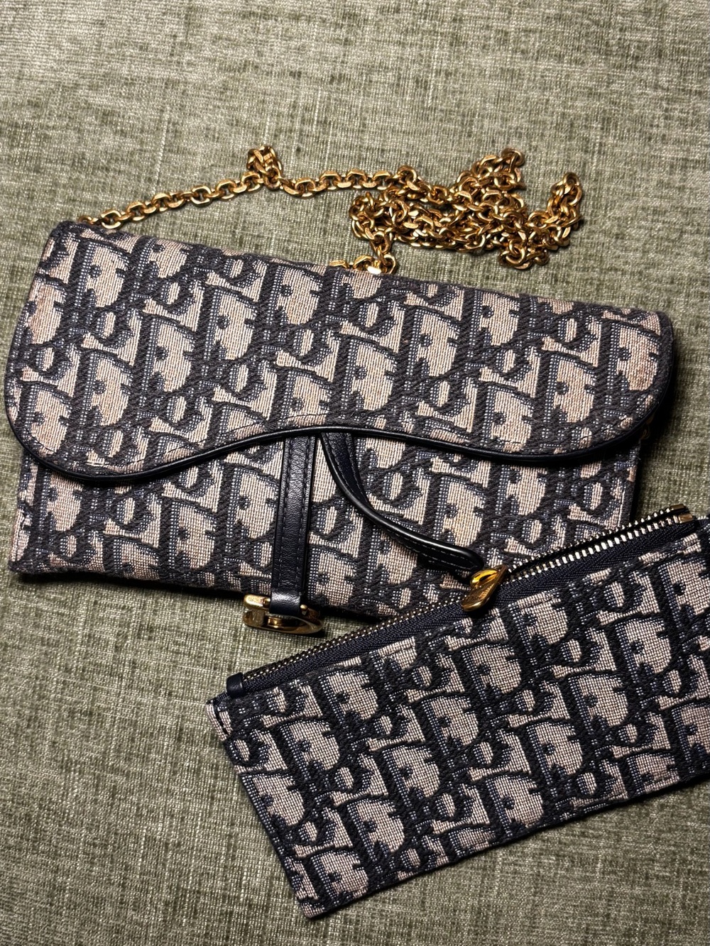Christian Dior Oblique Saddle Chain